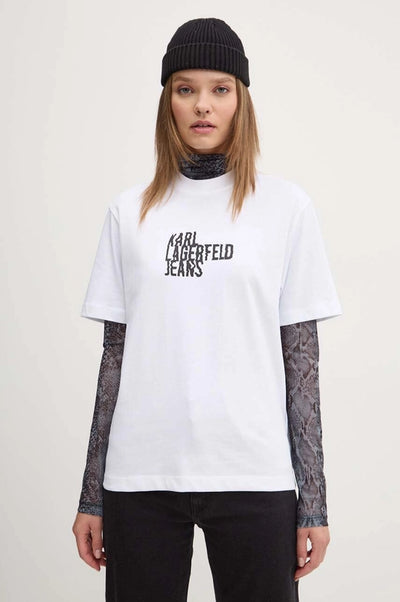 Karl Lagerfeld Cotton Regular Fit T-shirt | White