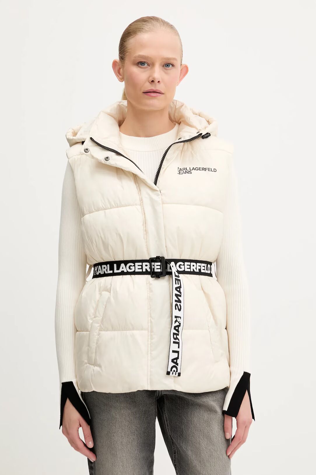 Karl Lagerfeld Belted Puffer Vest | Pristine