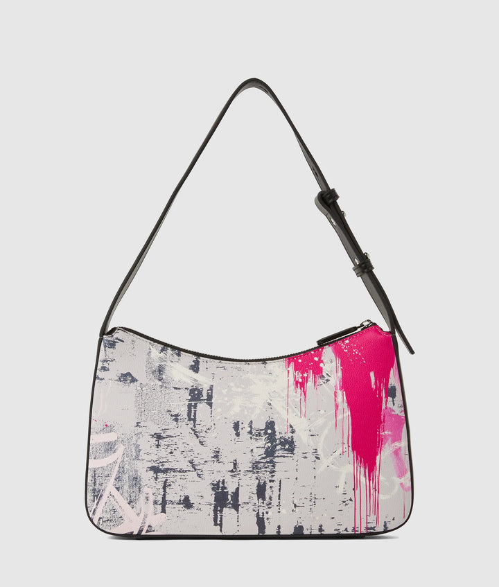 Karl Lagerfeld Graffiti Print Shoulder Bag | Painters Pink