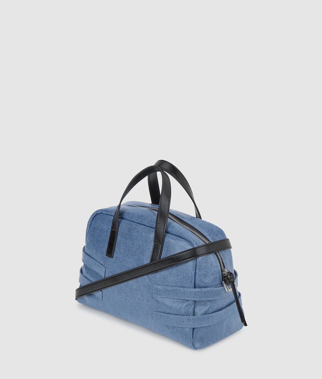 Karl Lagerfeld Denim Buckle Bowling Bag | Blue Denim