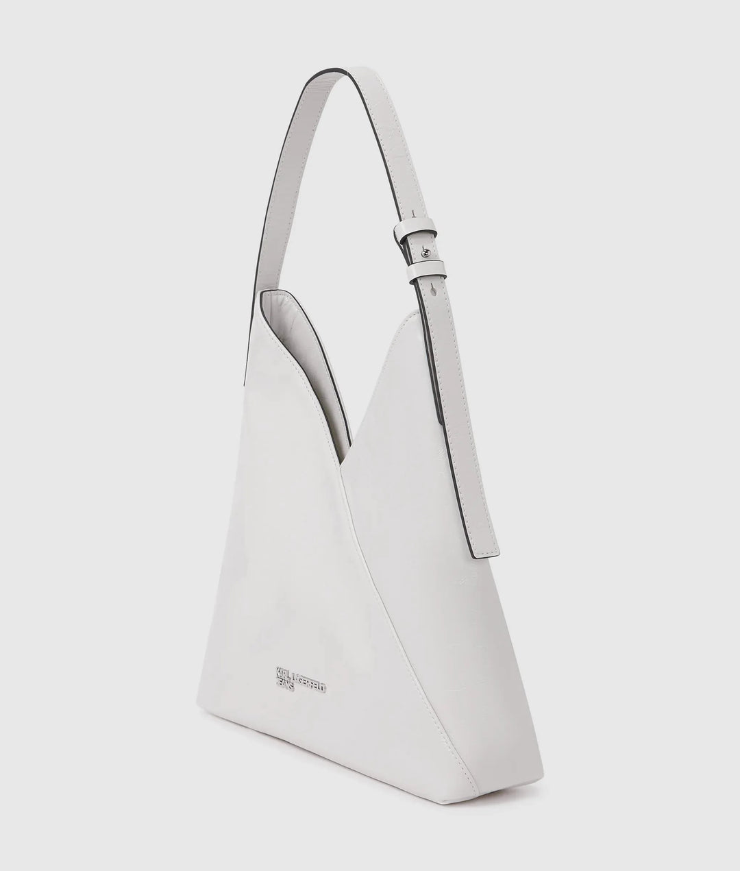 Karl Lagerfeld Geo High Shine Tote Bag | Off White