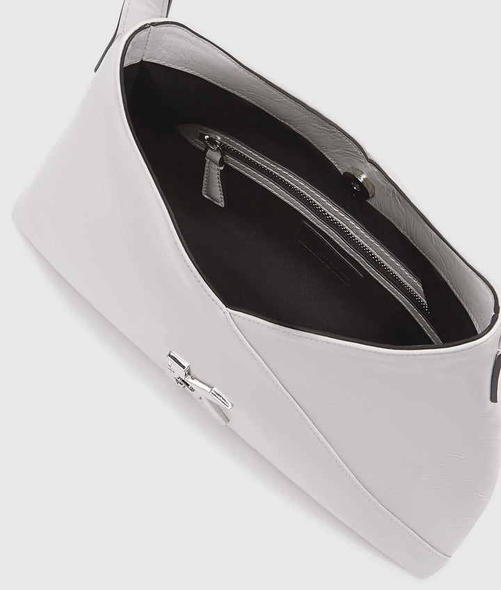 Karl Lagerfeld Geo High Shine Tote Bag | Off White