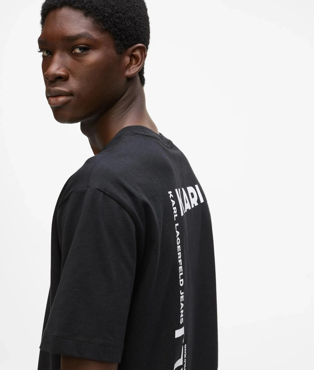 Karl Lagerfeld Regular Frame Logo Men's T-shirt | Black