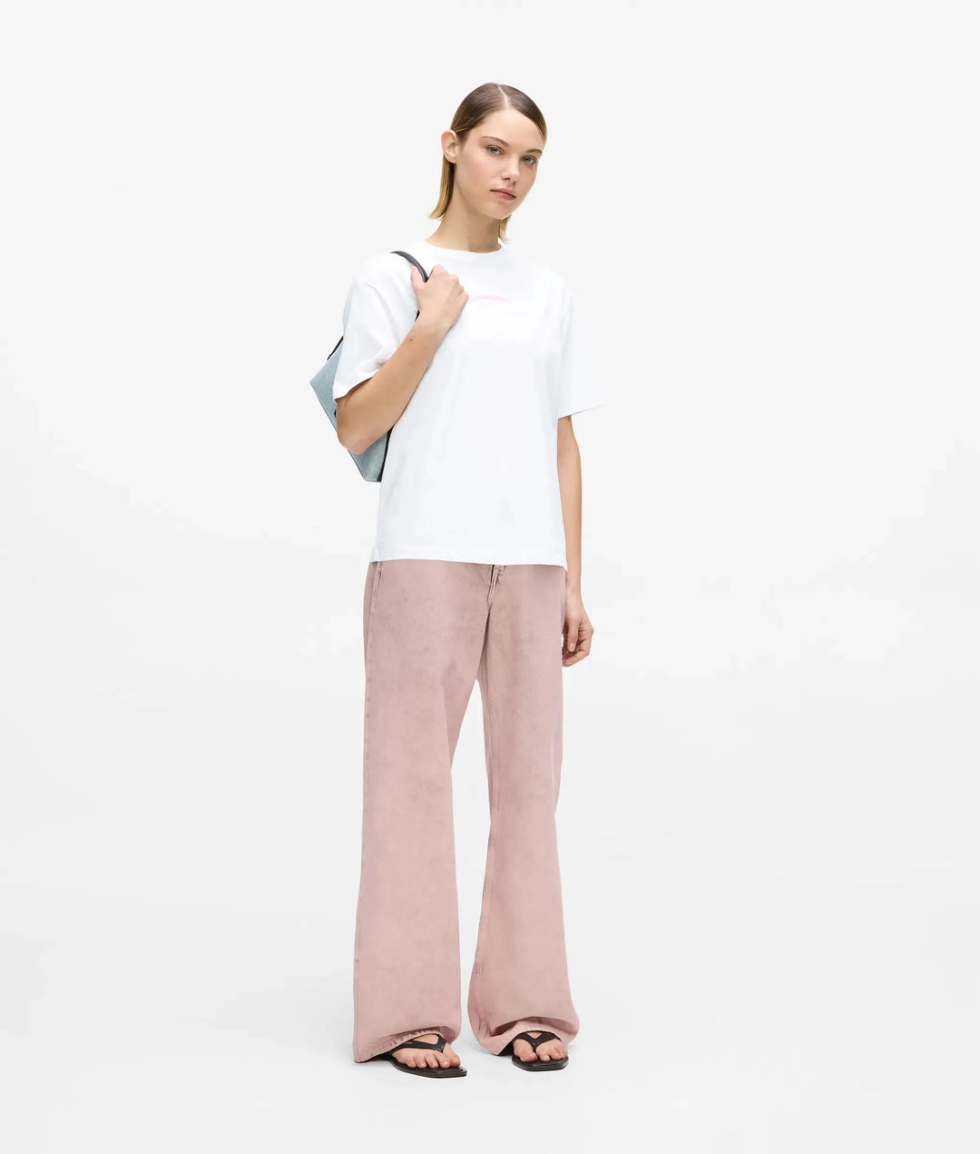 Karl Lagerfeld Regular Fit Frame Logo Women's T-shirt | White