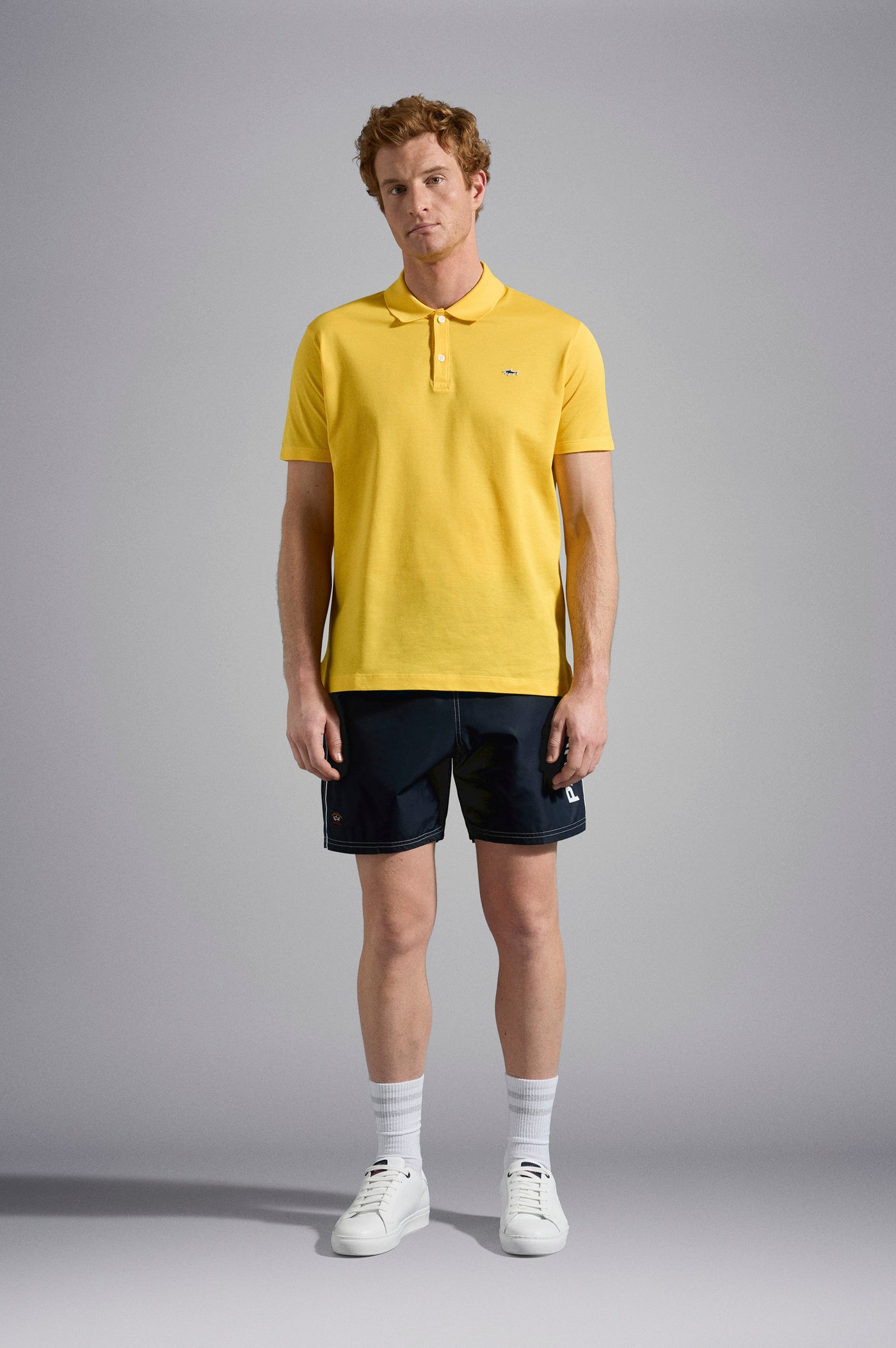 Paul & Shark Double Piqué Polo 3 in 1 Kompact Technology with Shark Badge | Yellow