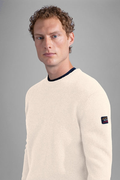 Paul & Shark Crewneck Re-Wool Pullover | Off White