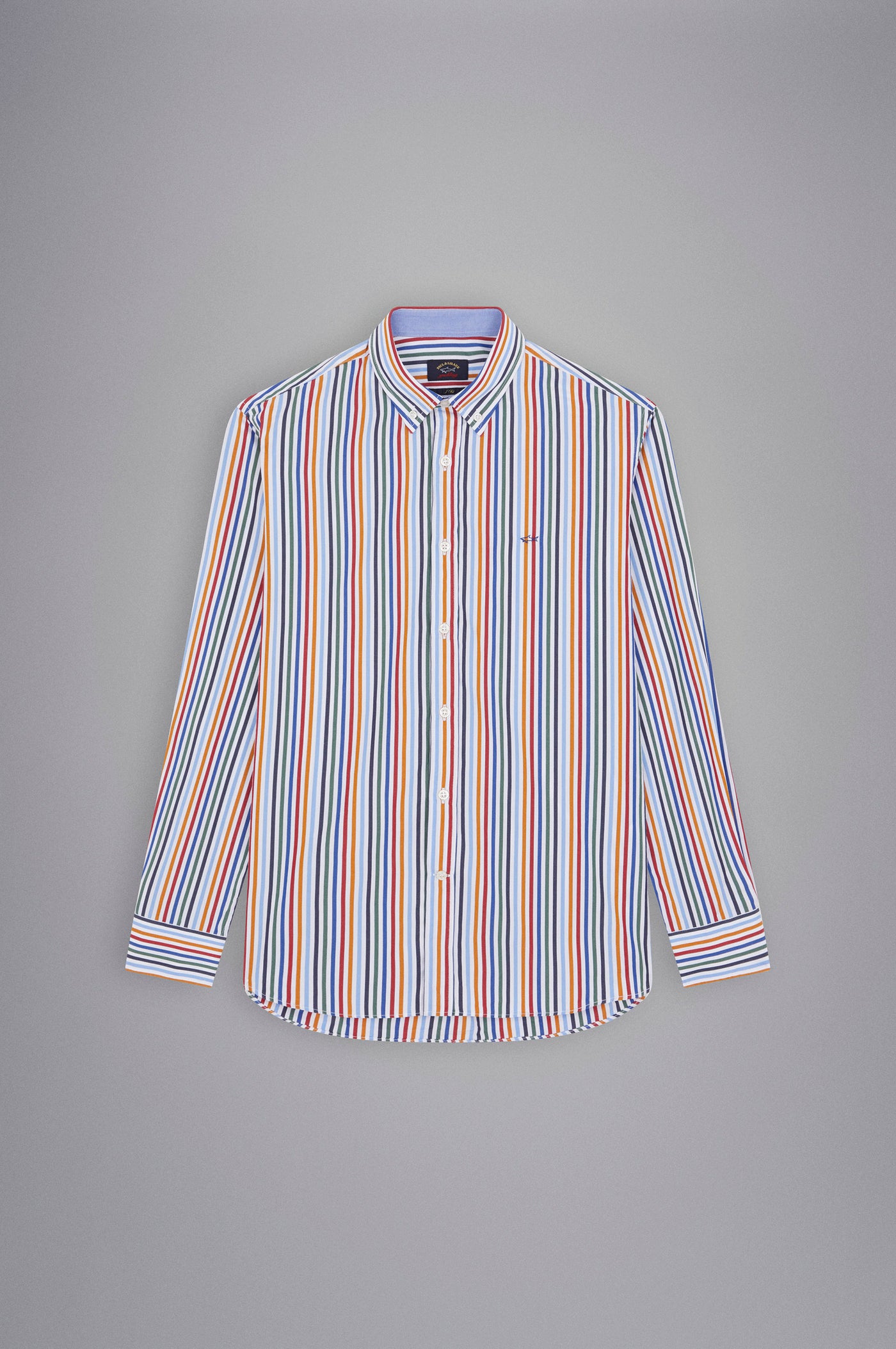 Paul & Shark Cotton Poplin Shirt with Stripes | Multicolor
