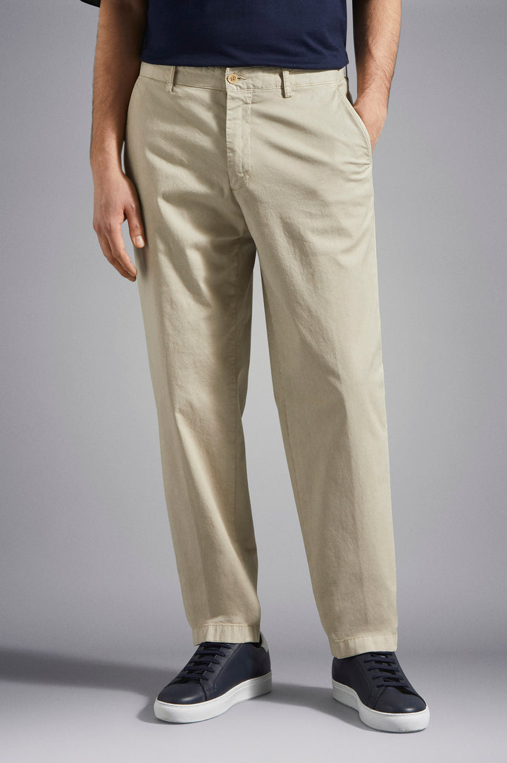 Paul & Shark Stretch Cotton Trousers | Beige