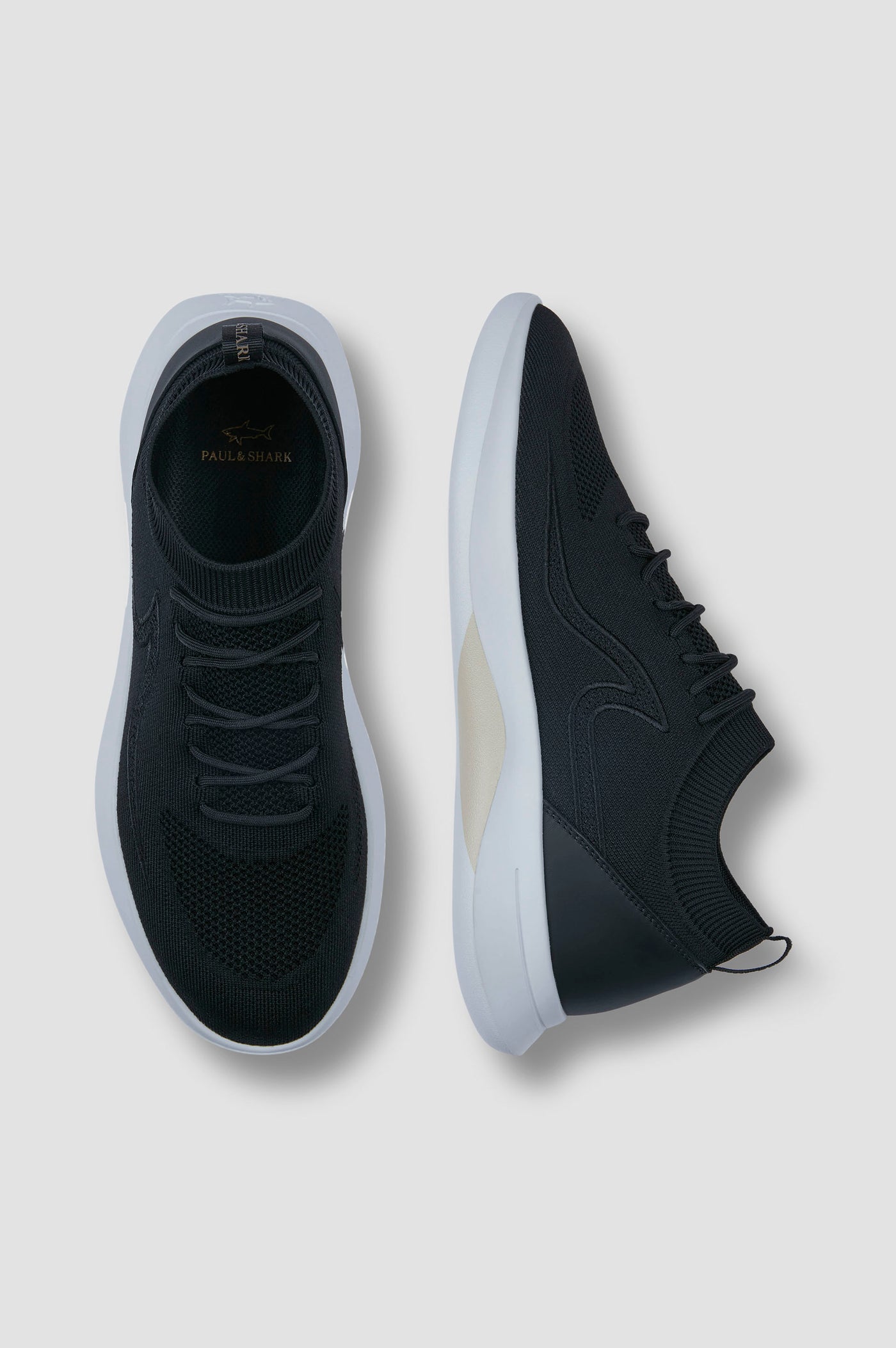 Paul & Shark Aqua knit Slip-on Sneakers | Black