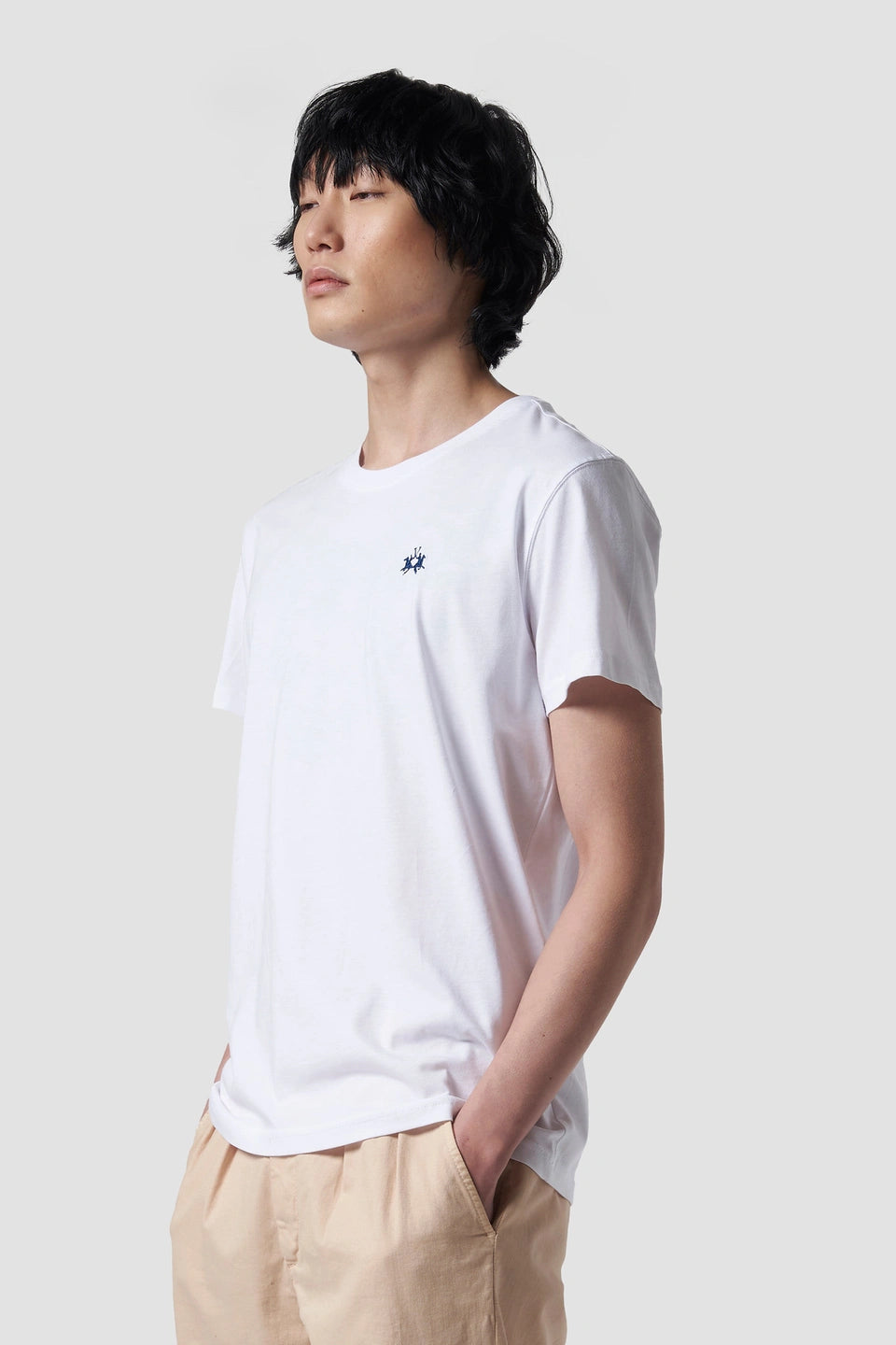 La Martina Men's T-shirt in Regular Fit-Serge | White