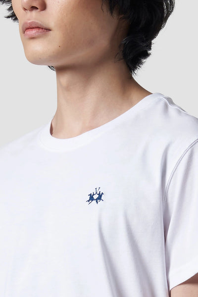 La Martina Men's T-shirt in Regular Fit-Serge | White