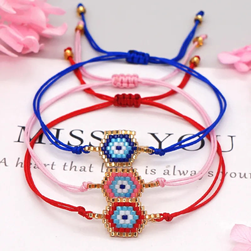 Never Needy Casual String Stretch Adjustable Bracelet | Red