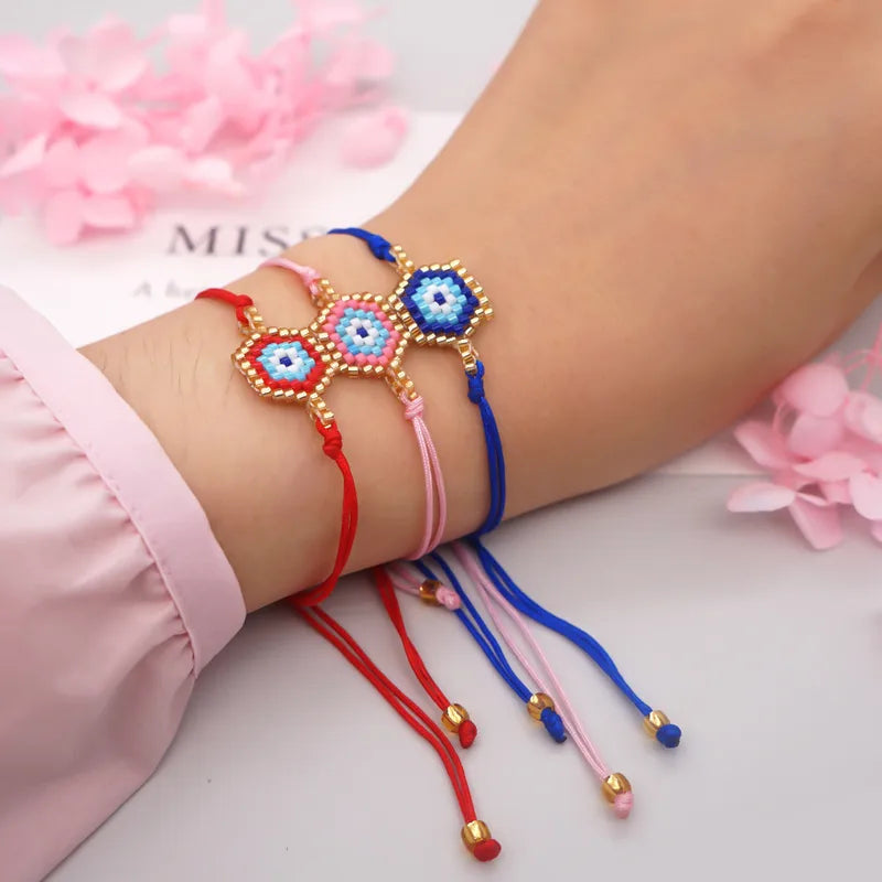 Never Needy Casual String Stretch Adjustable Bracelet | Red