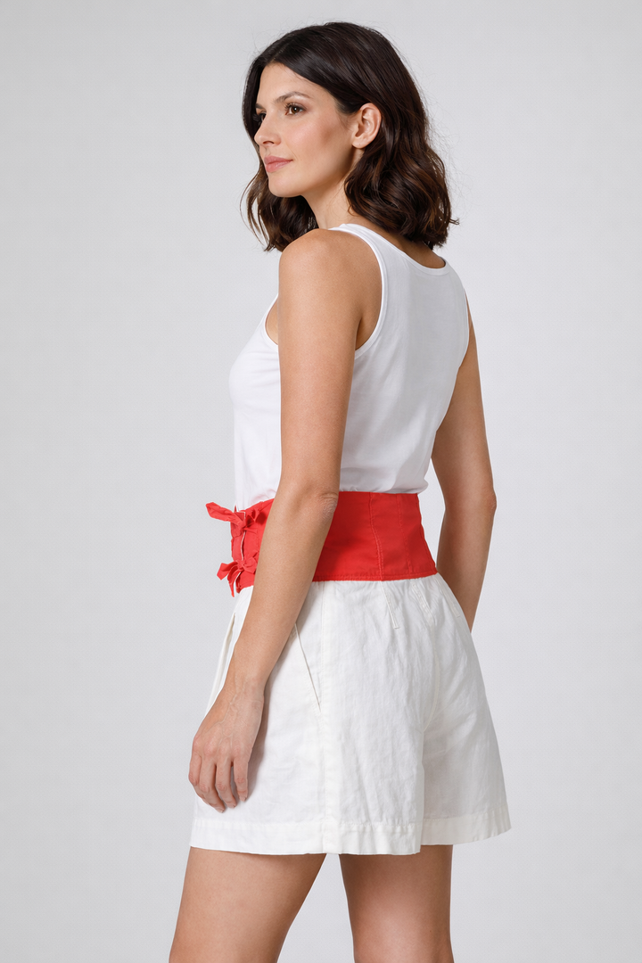 Armani Jeans Shorts | WHITE / RED