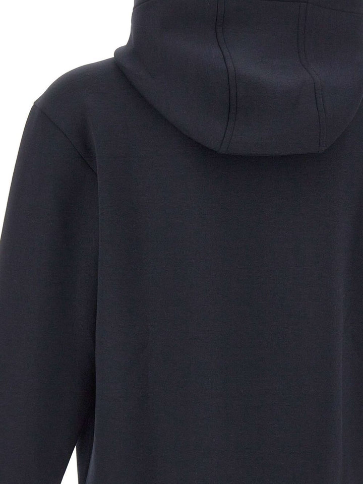 Paul & Shark Leather Badge Tech Fleece Hoodie | Navy