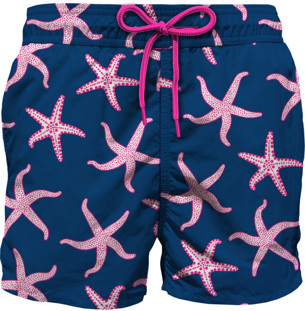 MC2 Saint Barth Mid Length Swimwear | Navy/Pink