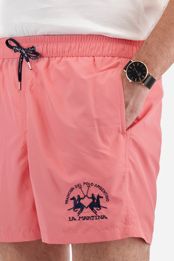 La Martina Regular Fit Nylon Swimsuit - Clint | Pink
