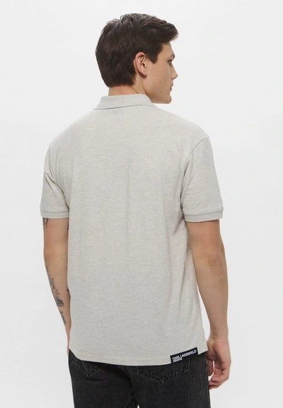 Karl Lagerfeld Logo Polo Shirt | Grey