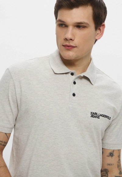 Karl Lagerfeld Logo Polo Shirt | Grey