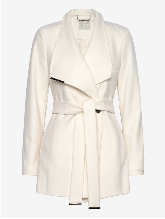 Ted Baker Rosess Wool Wrap Short Coat | Ivory