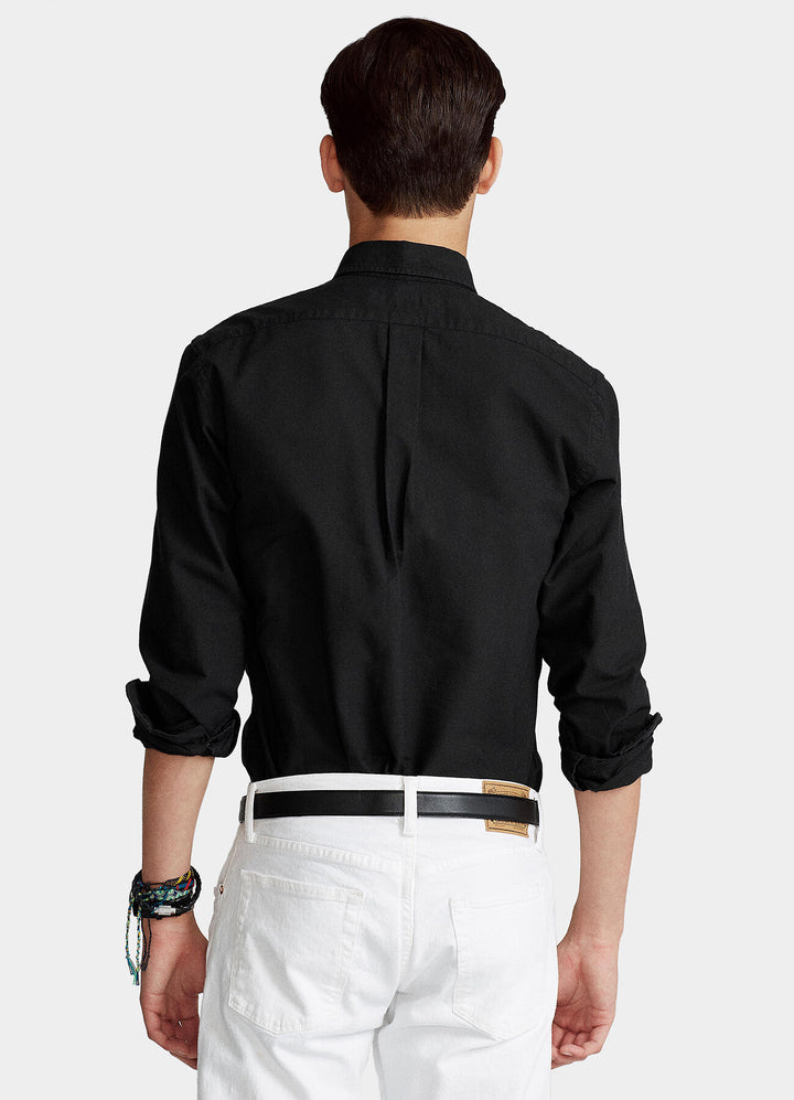 Ralph Lauren Custom Fit Garment-Dyed Oxford Shirt | Black