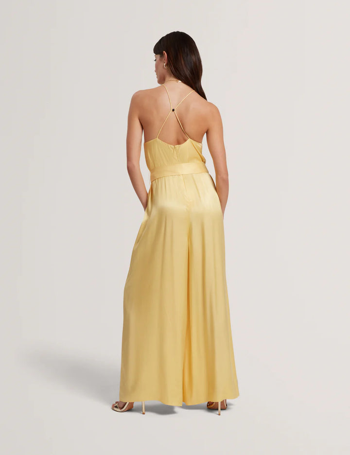 Ted Baker Innzia Belted Halter Neck Jumpsuit | Yellow