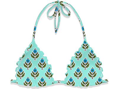 MC2 Saint Barth Women's Frou Frou Triangle Bikini and Bottom | Sky Blue