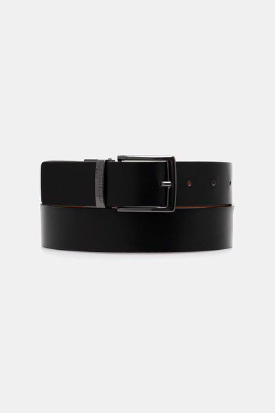 Karl Lagerfeld Reversible Leather Belt | Black/Tan
