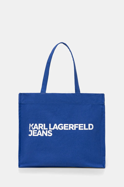 Karl Lagerfeld Logo Shopper Canvas Bag | Blue