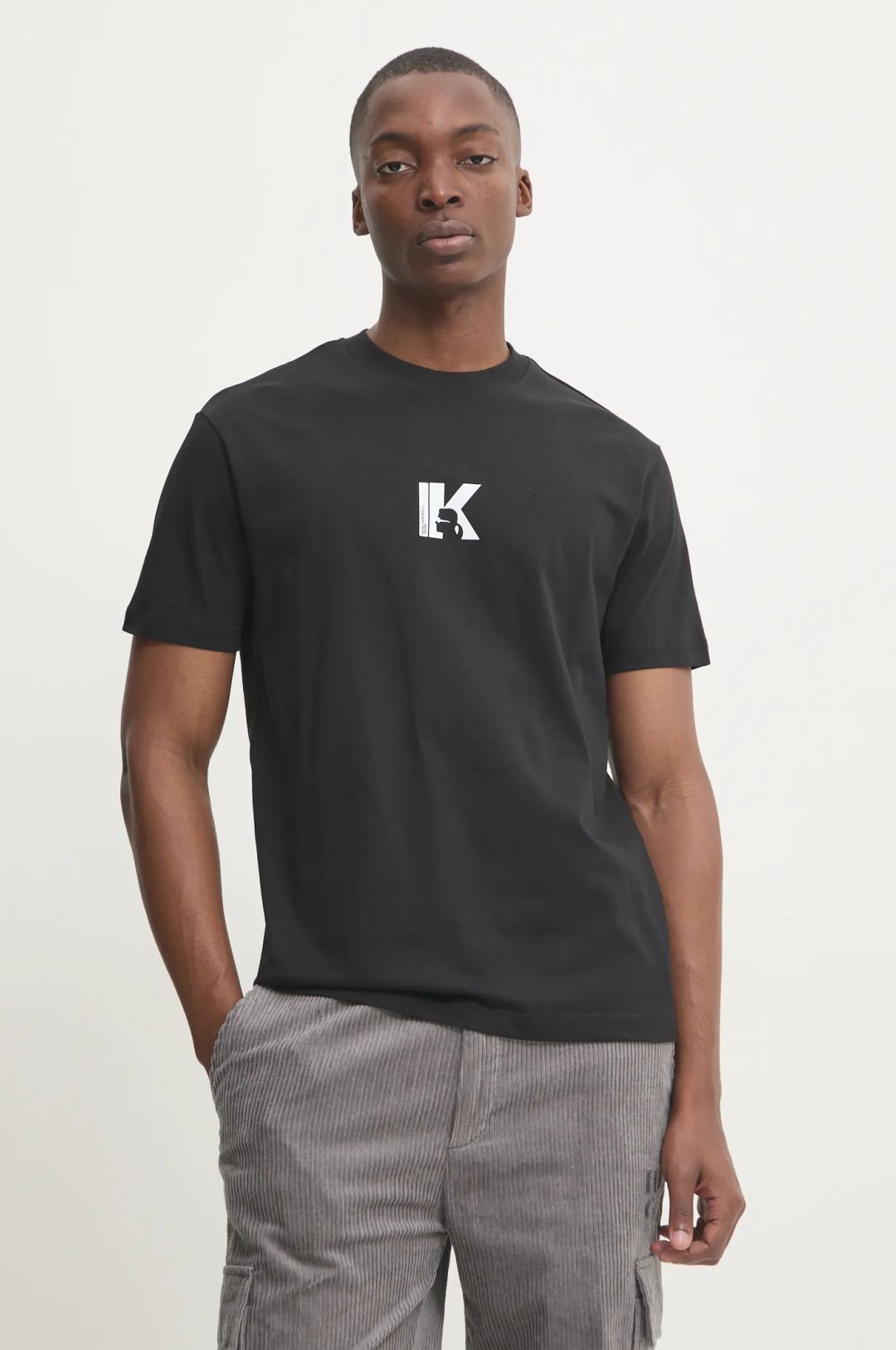 Karl Lagerfeld Regular Fit Logo T-shirt | Black