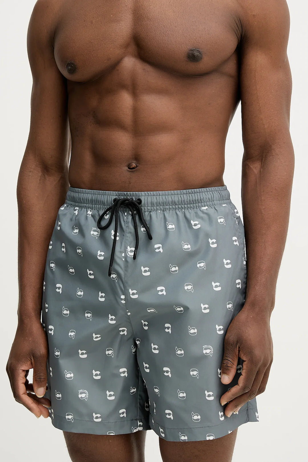 Karl Lagerfeld Ikon All-Over Print Boardshorts | Grey