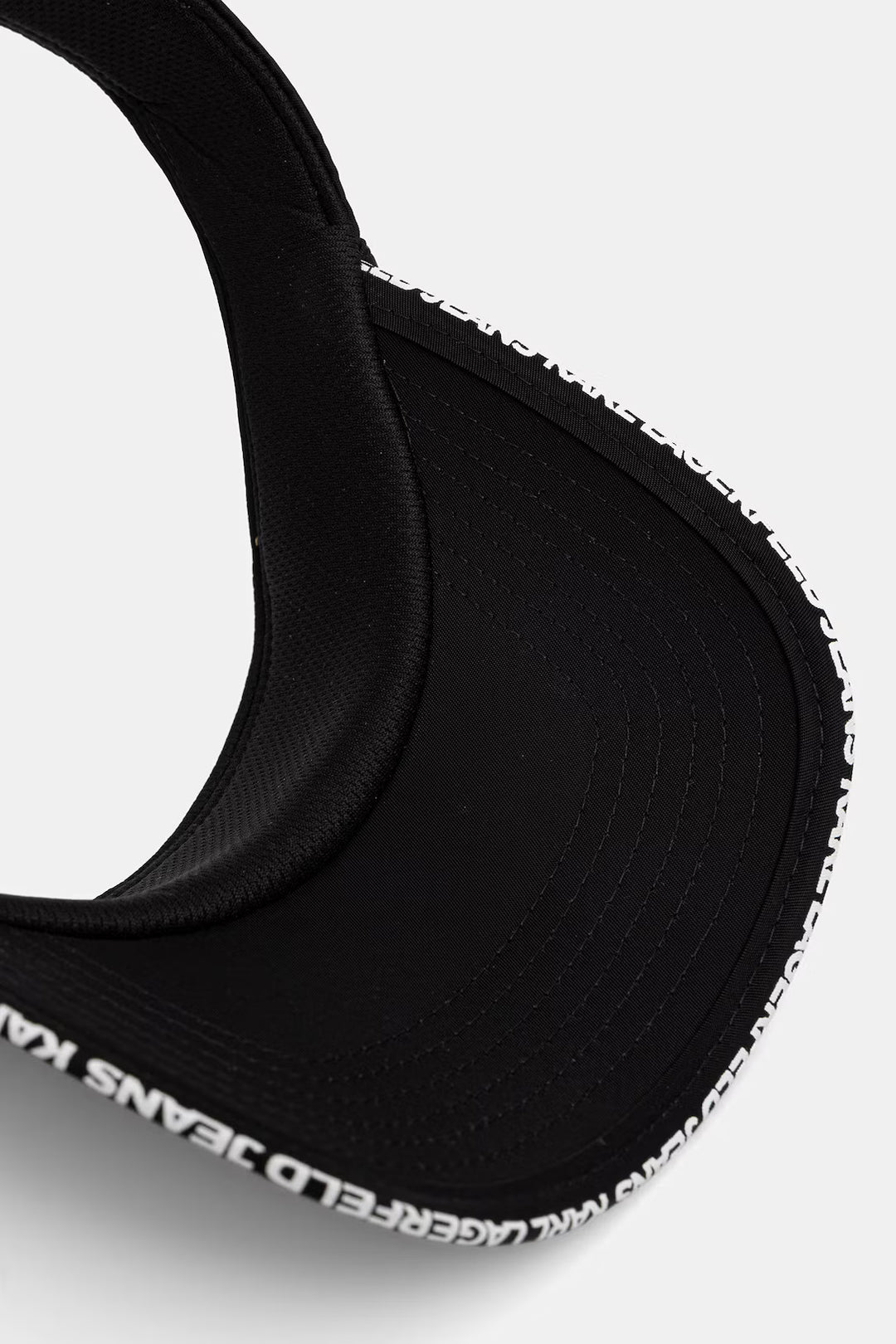 Karl Lagerfeld Nylon Logo Tape Visor | Black