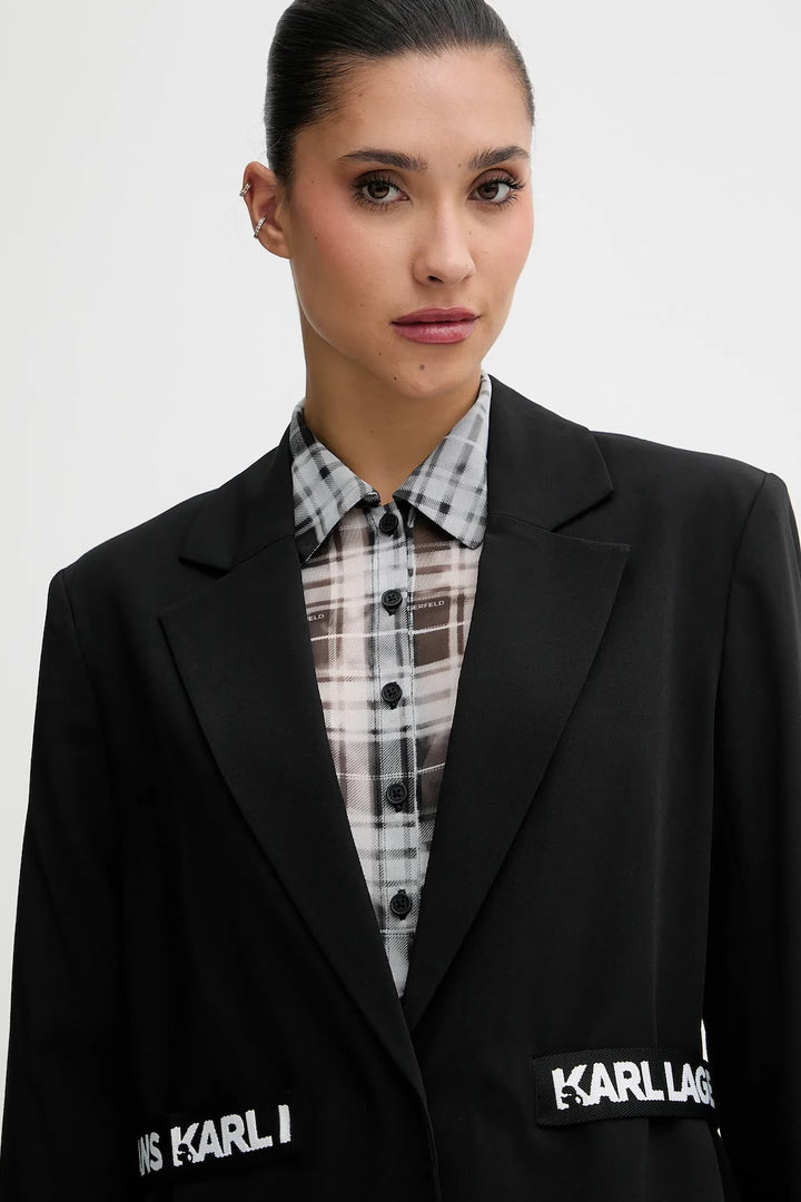 Karl Lagerfeld Logo Women's Blazer | Black