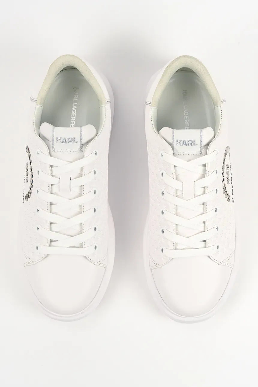 Karl Lagerfeld Kapri Microgram Men's Sneakers | White