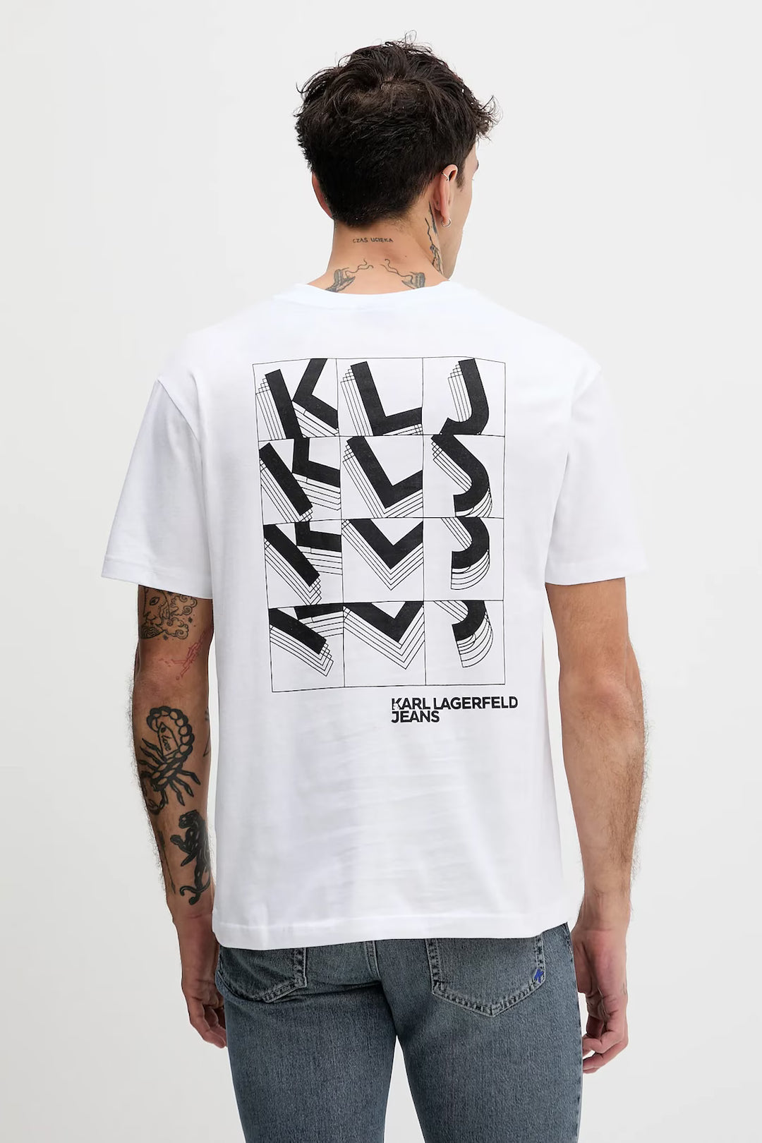 Karl Lagerfeld Regular Letters Men's T-shirt | White