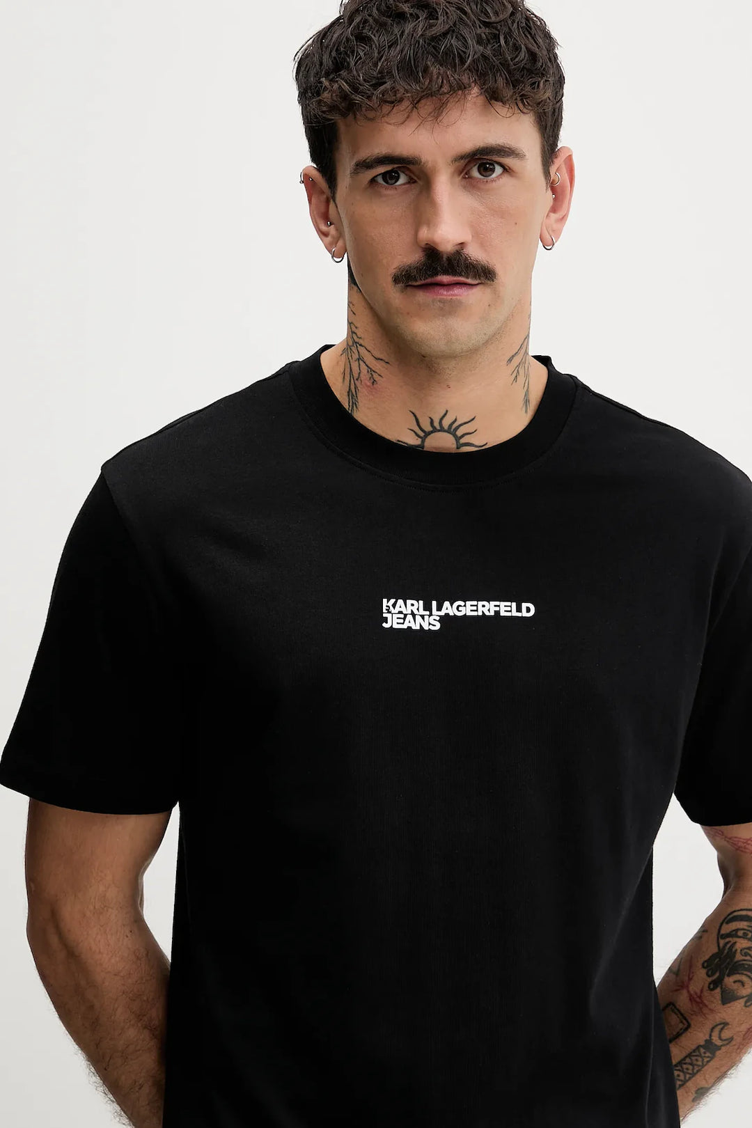 Karl Lagerfeld Regular Letters Men's T-shirt | Black