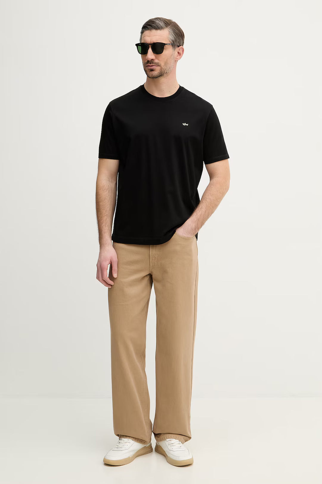 Paul & Shark Double Mercerised Cotton Jersey T-shirt | Black