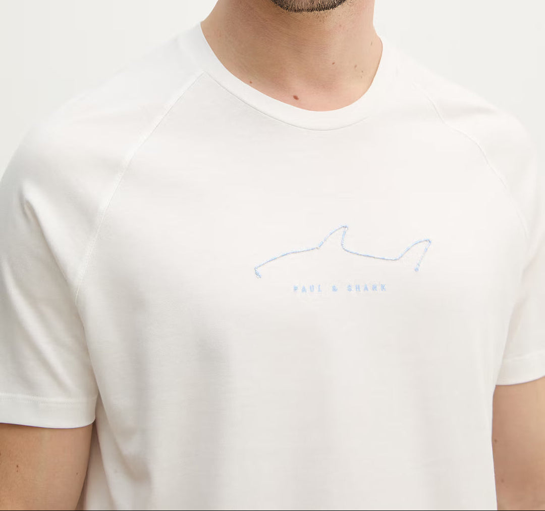 Paul & Shark Lightweight Cotton Jersey T-shirt | White