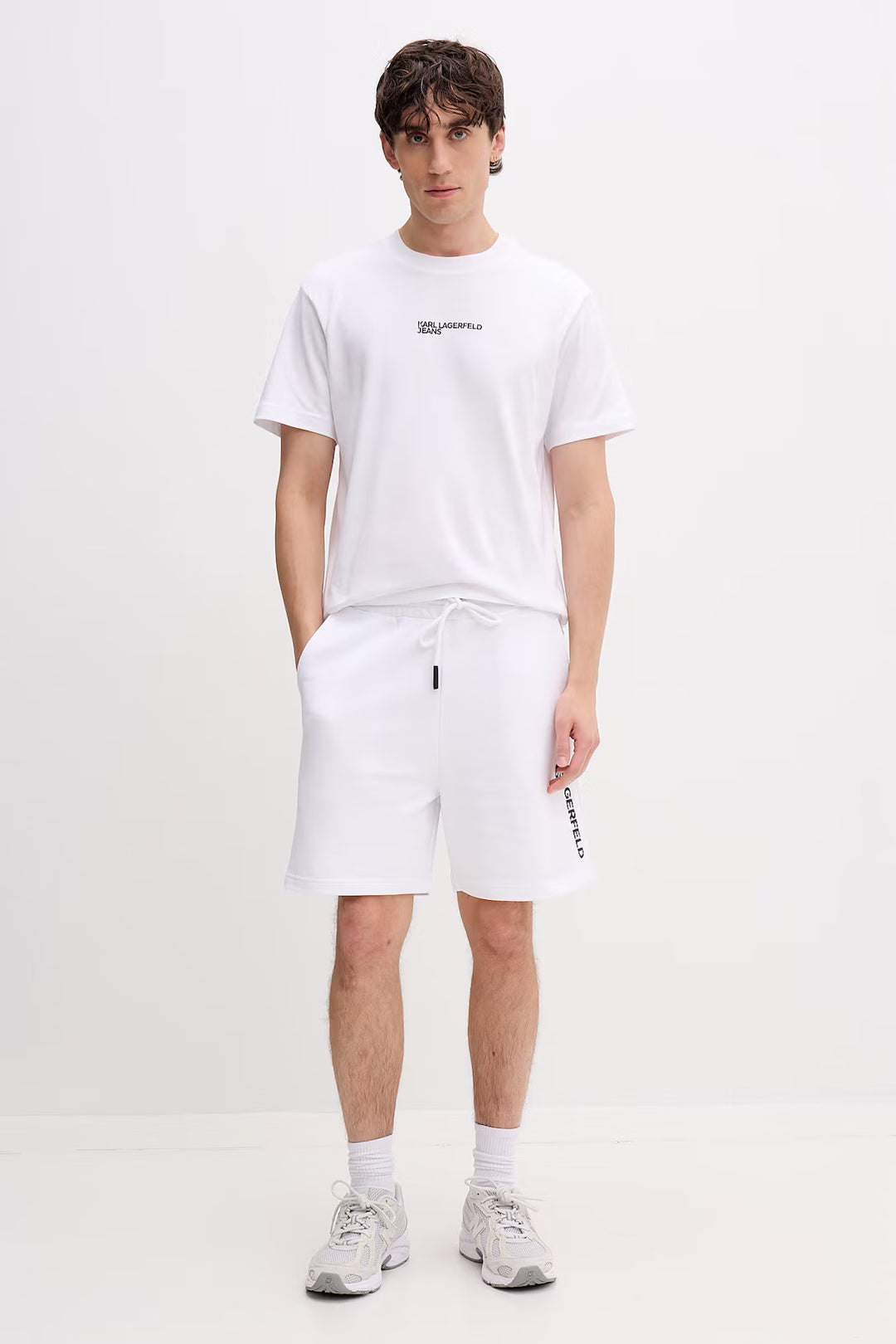 Karl Lagerfeld Regular Frame Logo Men's T-shirt | White