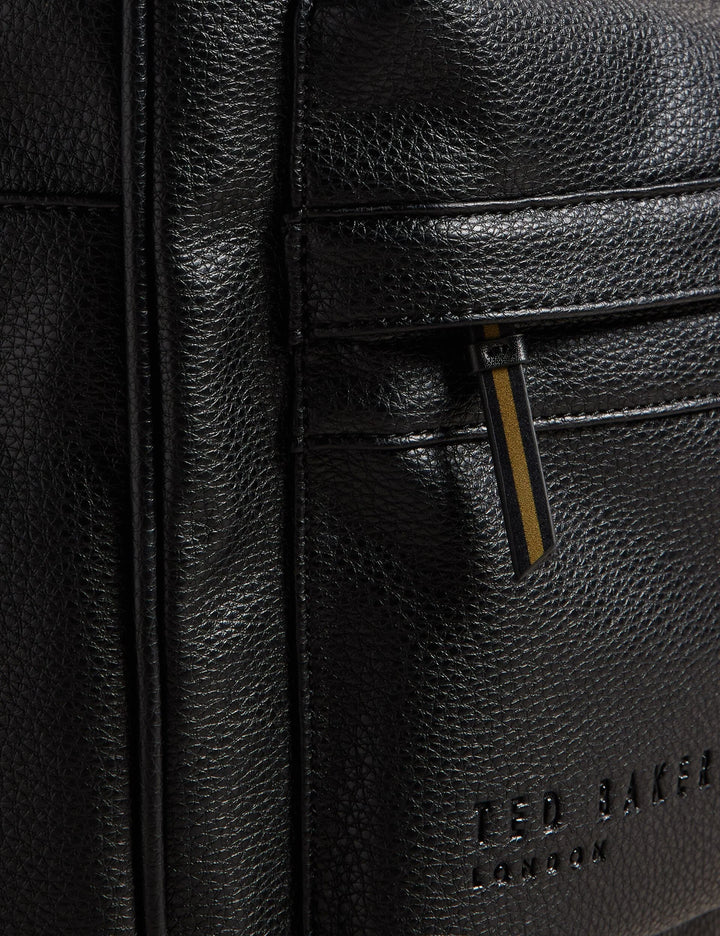 Ted Baker Kaileb Faux Leather Backpack With Webbing Straps | Black
