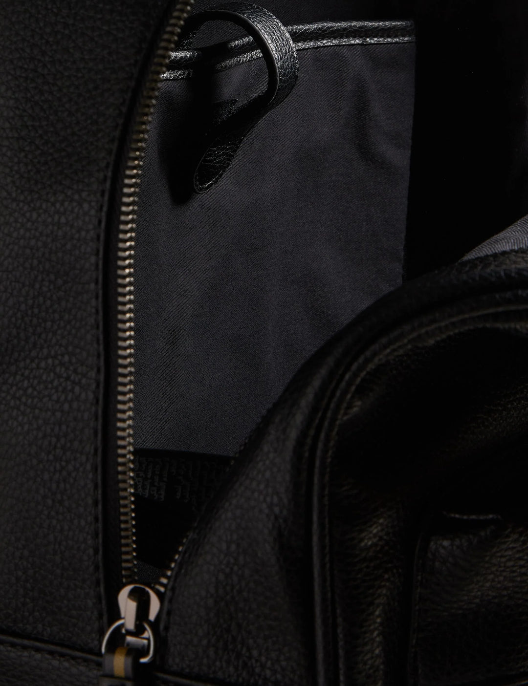 Ted Baker Kaileb Faux Leather Backpack With Webbing Straps | Black