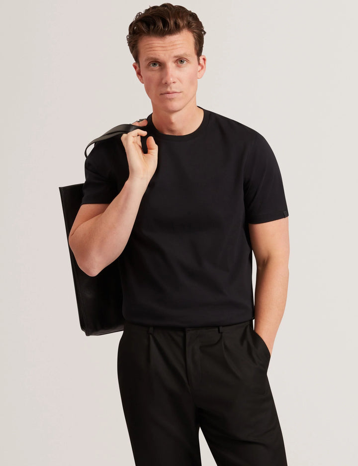 Ted Baker Konrad Soft Touch Crew Neck T-Shirt | Black