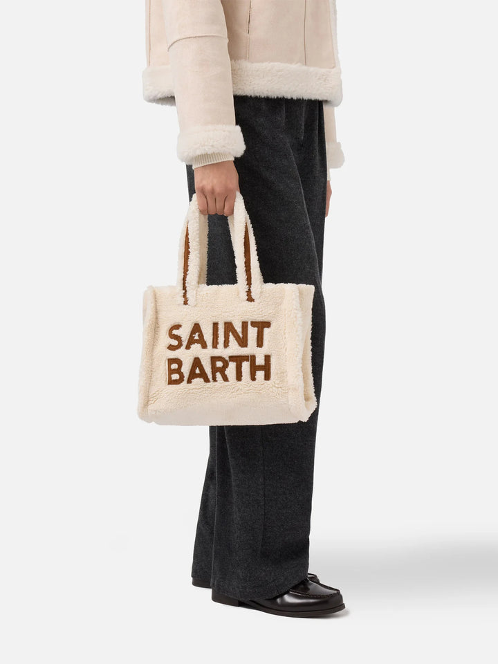 MC2 Saint Barth Colette Teddy HandBag | Beige/Brown