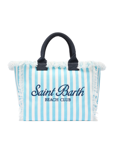 MC2 Saint Barth Vanity Canvas Bag | Light Blue/Navy