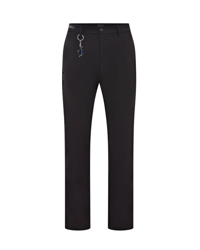 Paul & Shark Dynamic Stretch Nylon Regular fit Chino with Shark Fin | Black