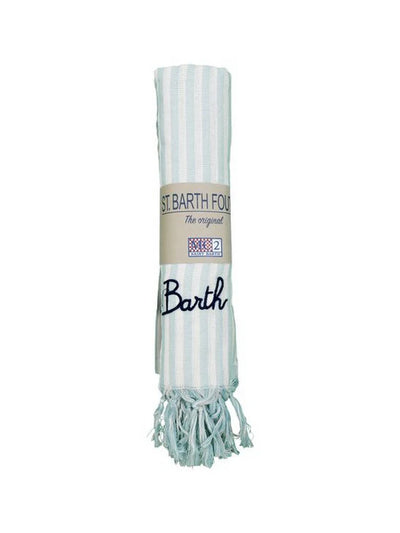 MC2 Saint Barth Towel Foutasponge | Light Blue/White