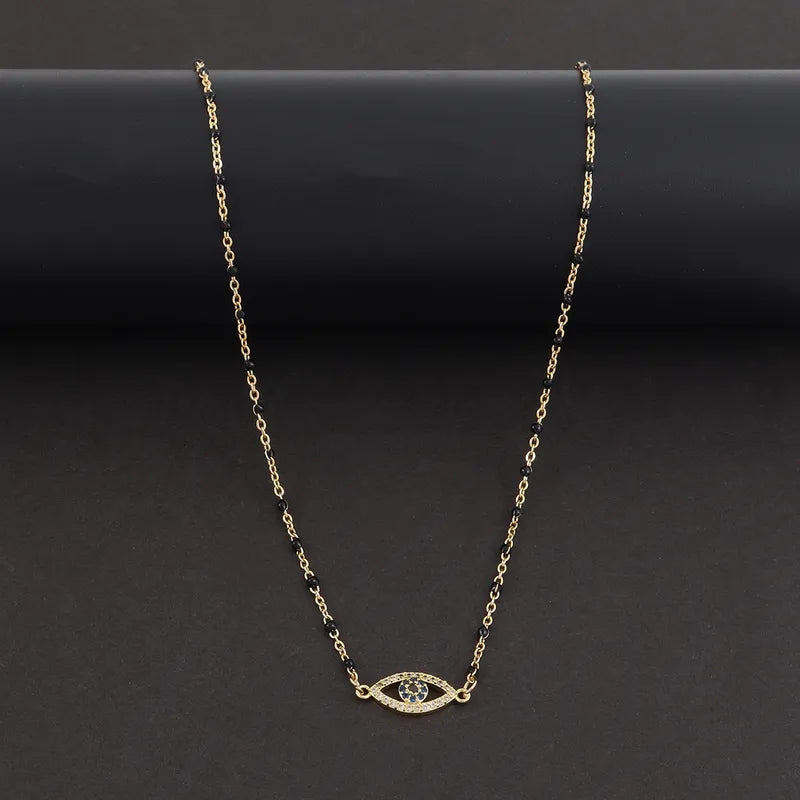 Never Needy Elegant Chain Pendant Necklace | Black