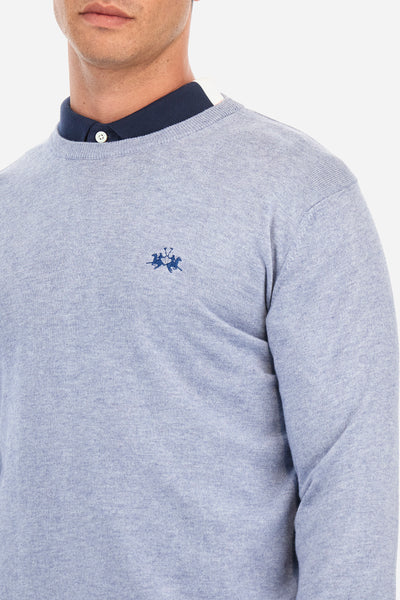 La Martina Pullover with Logo | Light Blue