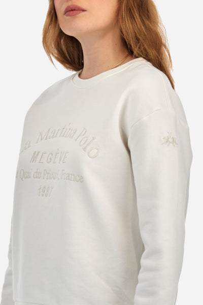 La Martina Sweatshirt with LM Letters | White