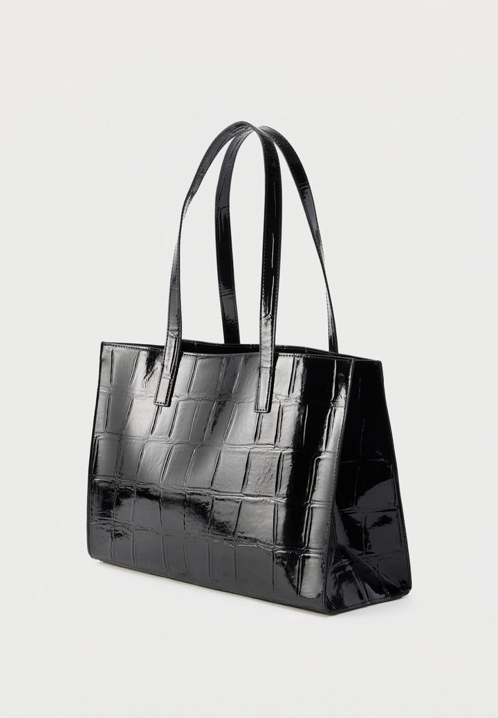 Ted Baker Welona Croc Effect Elongated Icon Bag | Black